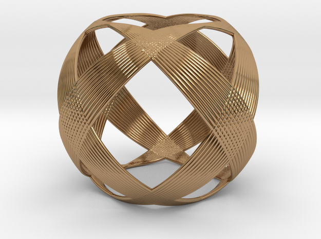  0403 Spherical Cuboctahedron (d=6cm) #003 in Polished Brass