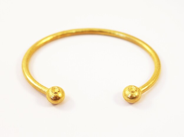Blueberry Bracelet for the foodie in Polished Gold Steel