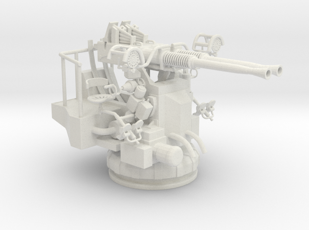 Best Cost 1/32 40mm Bofors Twin Mount in White Natural Versatile Plastic