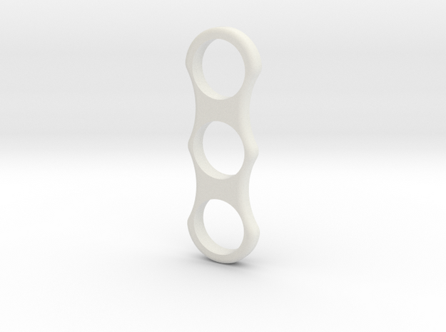 Bar Fidget Spinner in White Natural Versatile Plastic