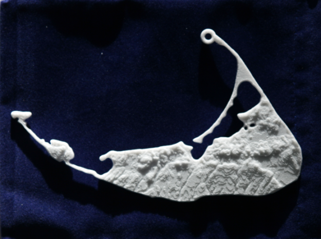 Nantucket Christmas Ornament in White Natural Versatile Plastic