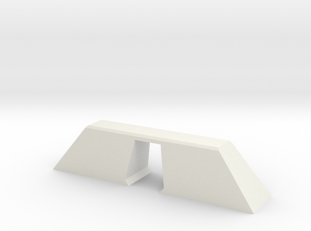 N Scale Bridge Modern Single 1:160 in White Natural Versatile Plastic
