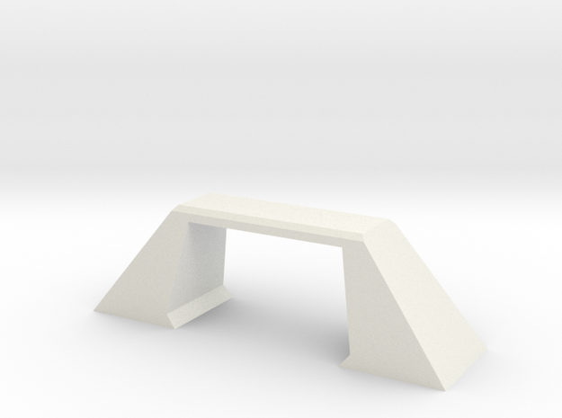 N Scale Bridge Modern Double Small 1:160 in White Natural Versatile Plastic