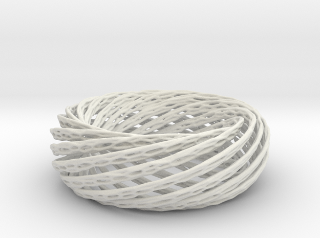 Spiral Bone Bracelet in White Natural Versatile Plastic