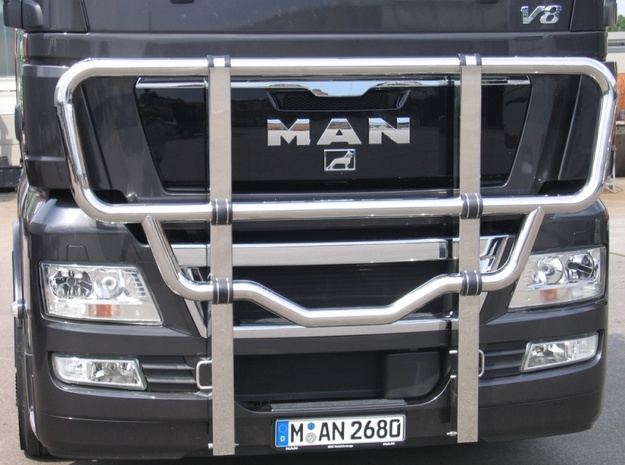 Scania Bull Bar - Type A in White Natural Versatile Plastic
