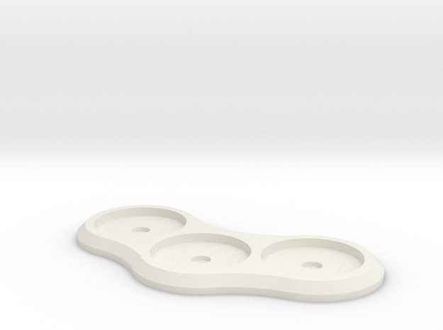 20mm 3-man Mag Tray 1 in White Natural Versatile Plastic