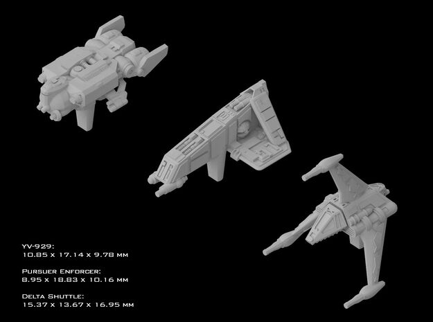 (Armada) Civilian Gunships Set I in Tan Fine Detail Plastic