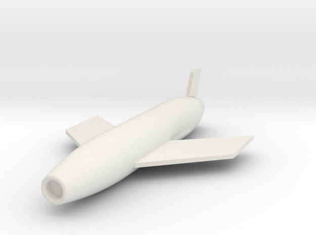 1/144 Scale SSM-N-8A Regulus I Missile in White Natural Versatile Plastic