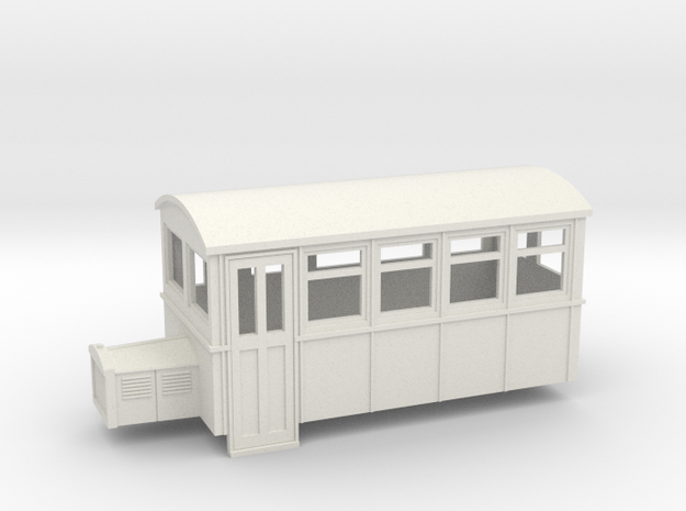 009 4 wheeled railbus version 2 in White Natural Versatile Plastic