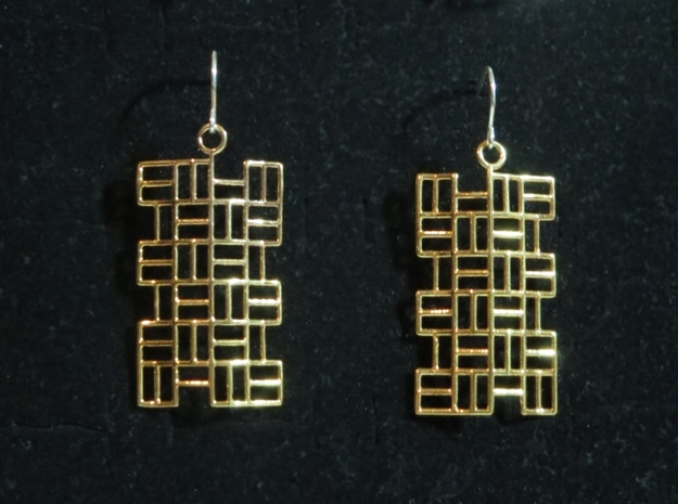 Tatami Earrings in 18K Gold Plated