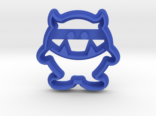 Monster Cookie Cutter in Blue Processed Versatile Plastic