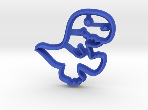 Dinosaur Cookie Cutter in Blue Processed Versatile Plastic