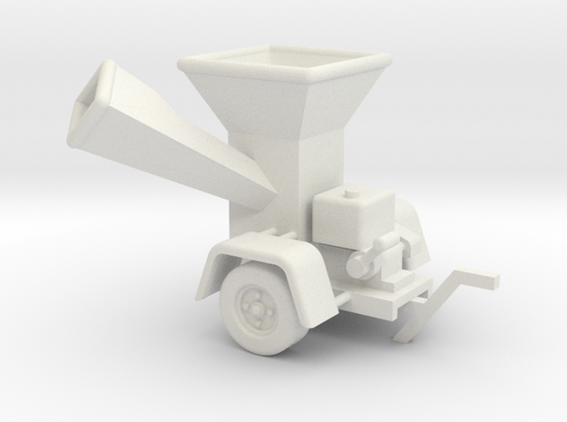 Wood Chipper Industrial - HO 87:1 Scale in White Natural Versatile Plastic