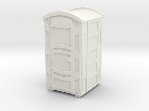 Portable Toilet 01. 1:22 Scale in White Natural Versatile Plastic