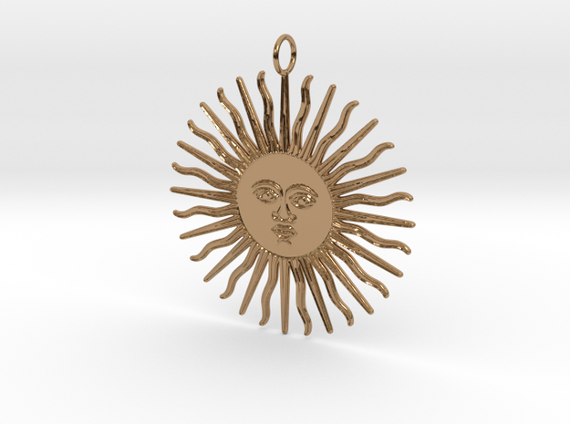 My Day Pendant in Polished Brass