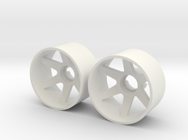 2x Llantas Mini-Z 21mm Trasera Offset 2 in White Natural Versatile Plastic