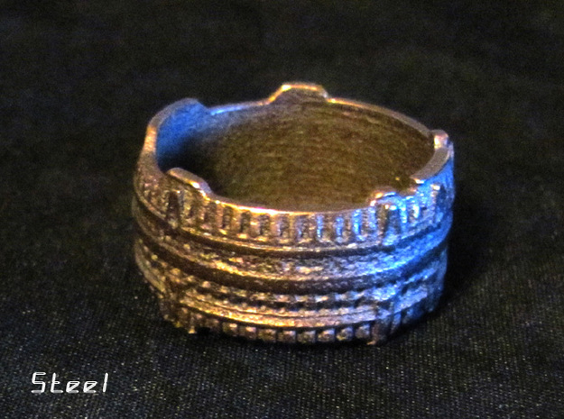 Star Gate Ring #1, Ring Size 9 in Antique Silver