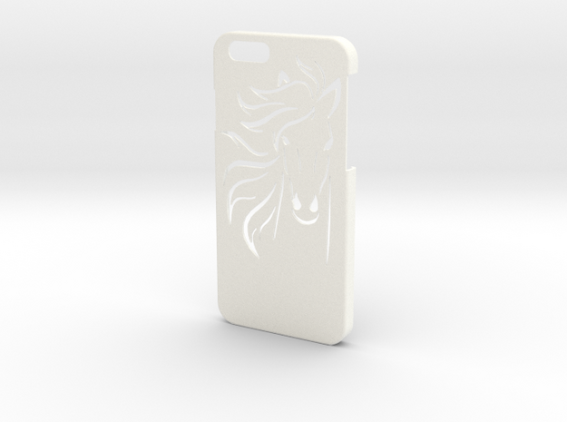 Iphone 6 Case - Name on the back - Horse in White Processed Versatile Plastic