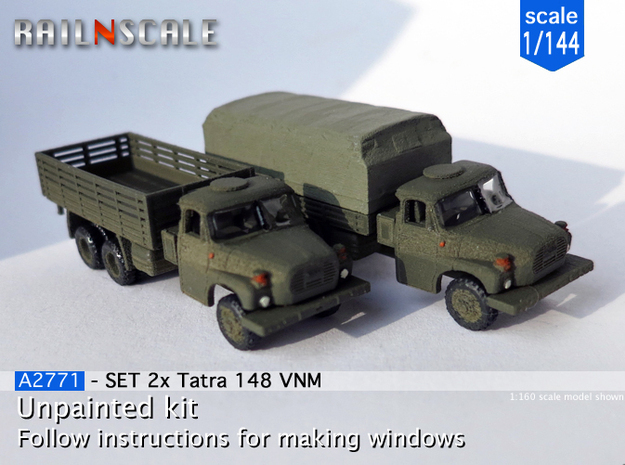 SET 2x Tatra 148 VNM (1/144) in Gray Fine Detail Plastic