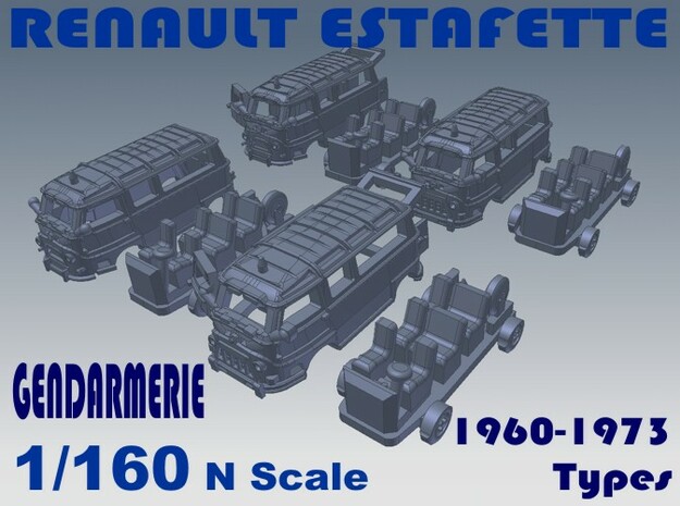 1-160 R-Estafette Gendarmerie SET in White Natural Versatile Plastic