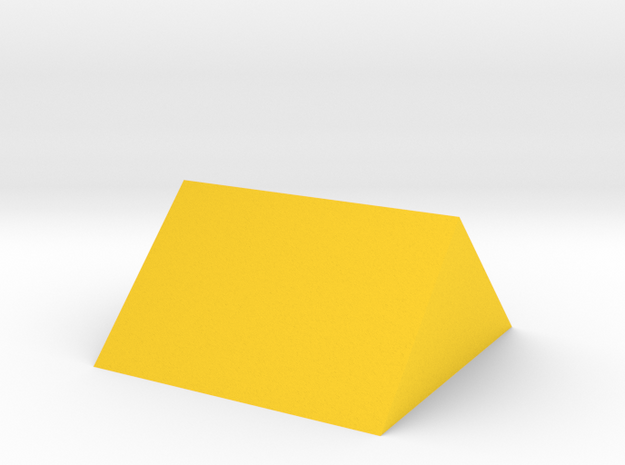Wedge Shape in Yellow Processed Versatile Plastic