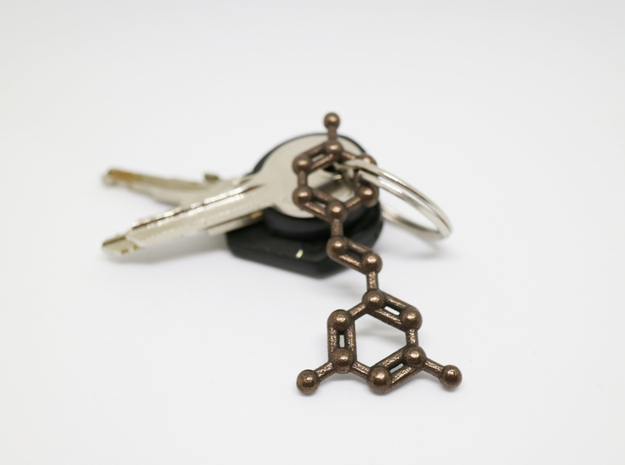 Resveratrol (Red Wine) Molecule Necklace Keychain