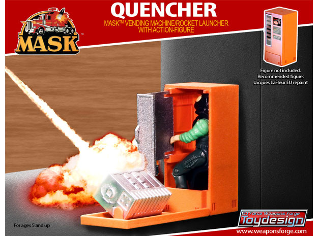M.A.S.K. The Quencher - Silver Parts in White Processed Versatile Plastic