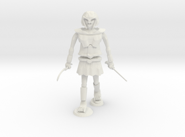 Undead Warrior in White Natural Versatile Plastic
