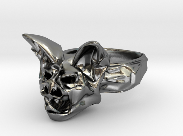 Bat Ring Size 10 in Polished Silver