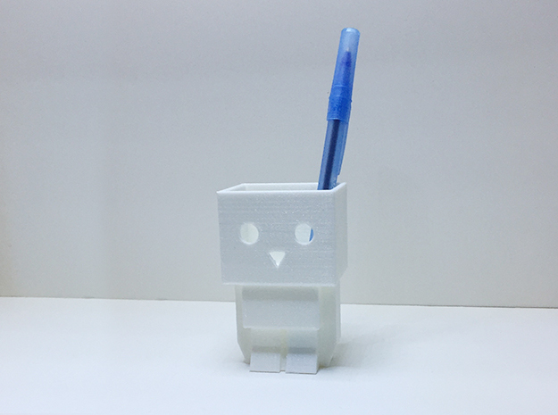 Tofubot pen stand / mini planter in White Natural Versatile Plastic