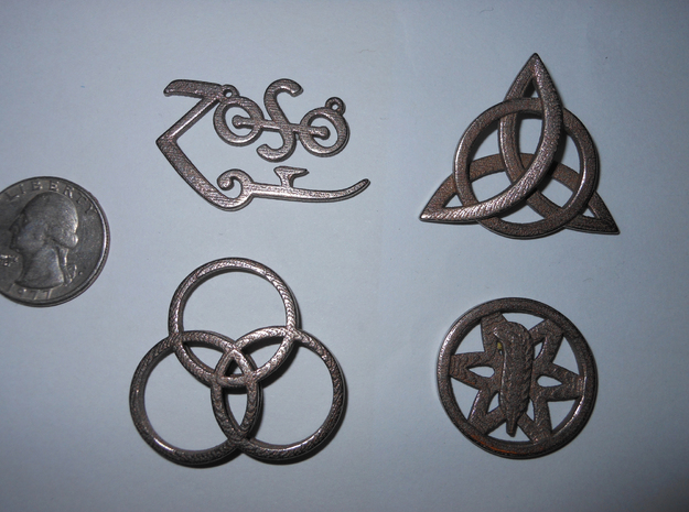 symbol all 01 in Polished Bronzed Silver Steel