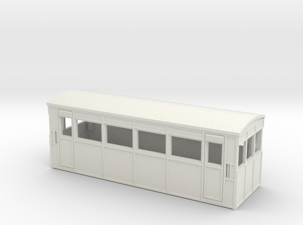 On16.5 4w Drewry railcar body  in White Natural Versatile Plastic