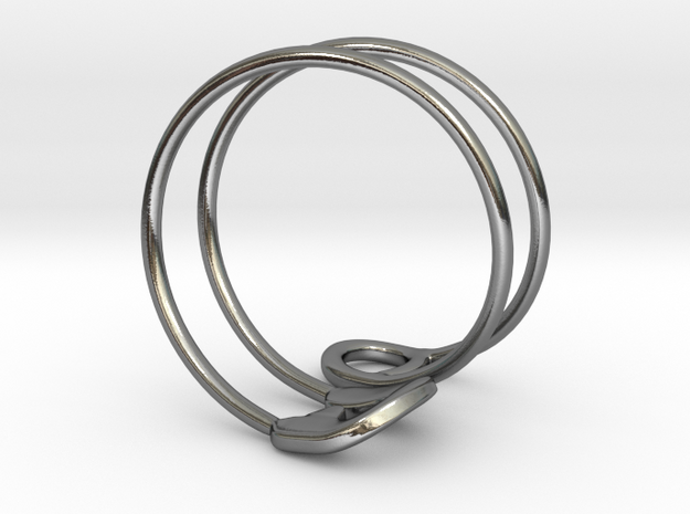 Safety Ring Version 2 in Polished Silver: 4 / 46.5