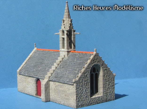 HORelM0151 - Gothic modular church in White Natural Versatile Plastic