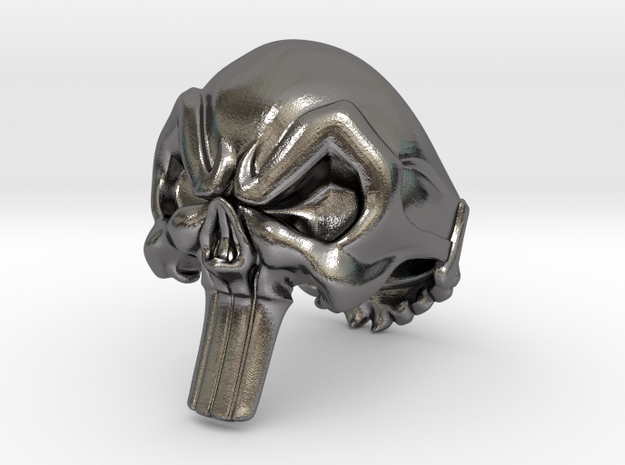 Punisher Ring 10 in Polished Nickel Steel
