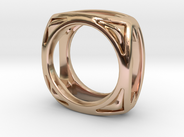 PILLOW RING  in 14k Rose Gold Plated Brass: 9 / 59