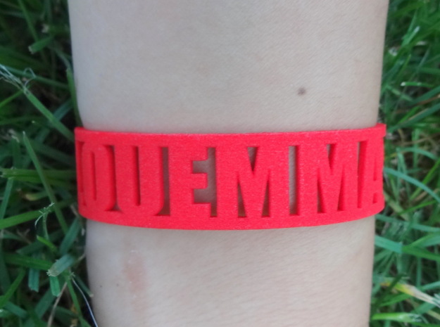 Louemma Cuff in Red Processed Versatile Plastic