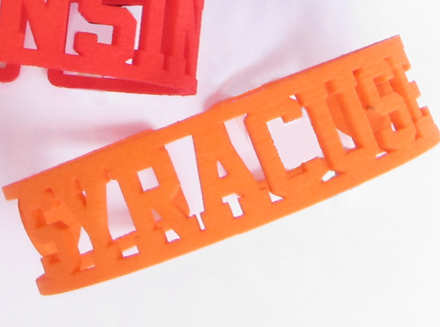 Syracuse Cuff in Orange Processed Versatile Plastic