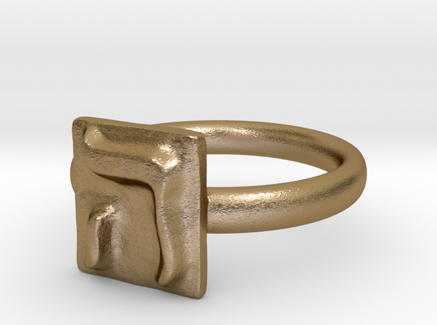 05 He Ring in Polished Gold Steel: 7 / 54