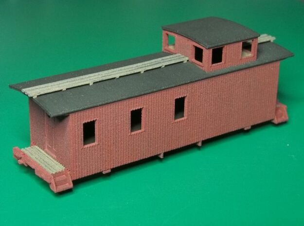 HOn3 30ft Caboose D in White Natural Versatile Plastic