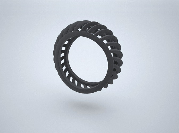 Rail Arcs Ring - Size 6.75    in Black Natural Versatile Plastic