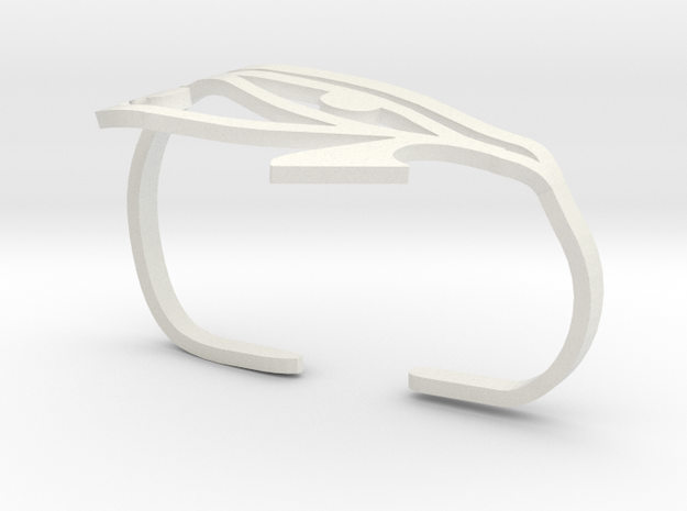 Eye of Horus Two Finger Ring in White Natural Versatile Plastic