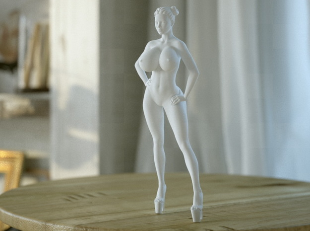 Crazy breast woman 002 in White Natural Versatile Plastic: 1:10