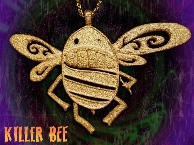 Killer Bee  in Polished Gold Steel