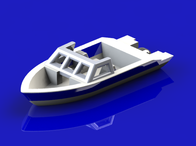Z Scale Pleasure Boat in Tan Fine Detail Plastic