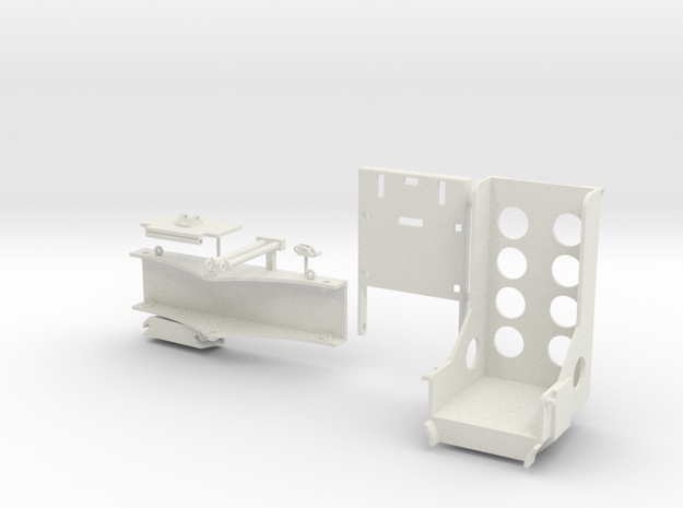 1/6 Scale M18-50cal-MountReducedCost Fixed in White Natural Versatile Plastic