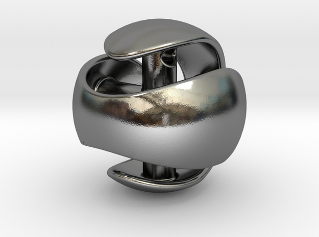 Sphere Pendant (large) in Polished Silver