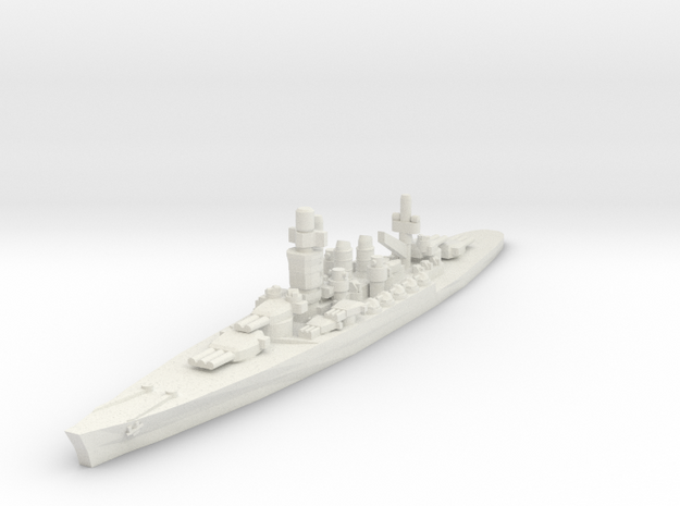 Andrea Doria battleship 1/1800 in White Natural Versatile Plastic