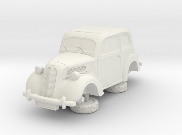 1-64 Ford Anglia E494a in White Natural Versatile Plastic