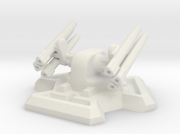 Missile Turret (6mm Scale / 20mm Hex Base) in White Natural Versatile Plastic